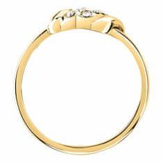 Morellato Pozlacený prsten s krystaly Torchon SAWZ13 (Obvod 52 mm)