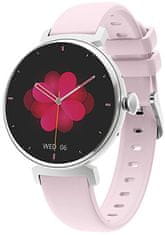 Wotchi AMOLED Smartwatch DM70 – Silver - Pink