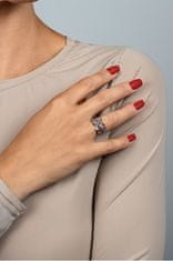 Brilio Silver Výrazný stříbrný prsten RI092W (Obvod 50 mm)