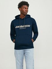 Jack&Jones Pánská mikina JORLAKEWOOD Relaxed Fit 12246802 Sky Captain (Velikost XXL)