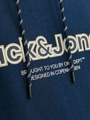 Jack&Jones Pánská mikina JORLAKEWOOD Relaxed Fit 12246802 Sky Captain (Velikost XXL)