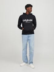 Jack&Jones Pánská mikina JORLAKEWOOD Relaxed Fit 12246802 Black (Velikost XXL)