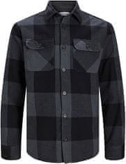 Jack&Jones Pánská košile JJEDARREN Comfort Fit 12248409 Asphalt (Velikost M)