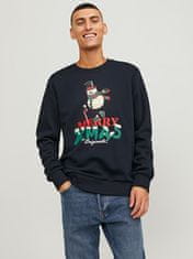 Jack&Jones Pánská mikina JORXMAS Standard Fit 12247523 Sky Captain (Velikost S)