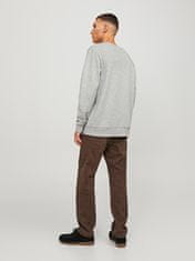 Jack&Jones Pánská mikina JORXMAS Standard Fit 12247523 Light Grey Melange (Velikost XL)