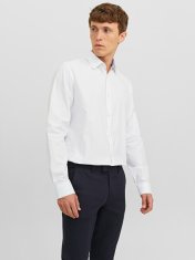 Jack&Jones Pánská košile JPRBLABELFAST Comfort Fit 12239027 White (Velikost L)