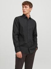 Jack&Jones Pánská košile JPRBLABELFAST Comfort Fit 12239027 Black (Velikost S)