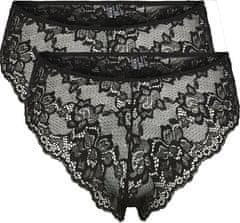 Pieces 2 PACK - dámské kalhotky PCLINA Brief 17139281 Black (Velikost M)