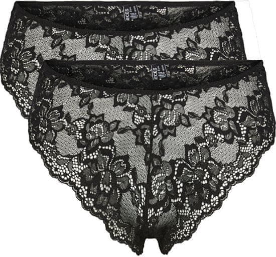 Pieces 2 PACK - dámské kalhotky PCLINA Brief 17139281 Black