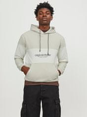 Jack&Jones Pánská mikina JORLAKEWOOD Relaxed Fit 12246802 Moonbeam BLOCKING (Velikost M)