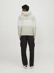 Jack&Jones Pánská mikina JORLAKEWOOD Relaxed Fit 12246802 Moonbeam BLOCKING (Velikost M)