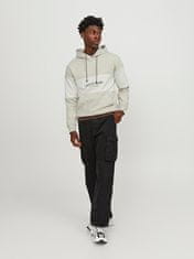 Jack&Jones Pánská mikina JORLAKEWOOD Relaxed Fit 12246802 Moonbeam BLOCKING (Velikost M)