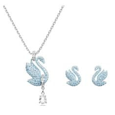 Swarovski Půvabná sada šperků s krystaly Iconic Swan 5660597 (náušnice, náhrdelník)