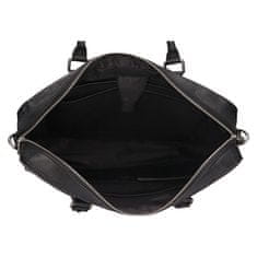Lagen Pánská kožená taška na notebook 120621 BLACK