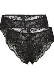 Pieces 2 PACK - dámské kalhotky PCLINA Brief 17139281 Black (Velikost M)