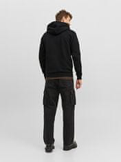 Jack&Jones Pánská mikina JJEBRADLEY Relaxed Fit 12249342 Black (Velikost L)