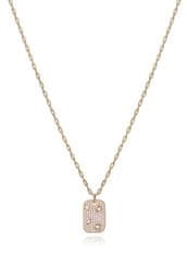 Viceroy Pozlacený náhrdelník s čirými zirkony Elegant 13178C100-30