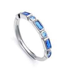 Viceroy Překrásný stříbrný prsten s modrými zirkony 9121A0 (Obvod 55 mm)