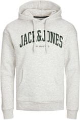 Jack&Jones Pánská mikina JJEJOSH Relaxed Fit 12236513 White Melange (Velikost L)