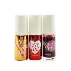 Benefit Dárková sada tekutých barev na rty a tváře Lip Tints to Love