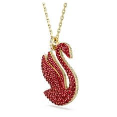 Swarovski Oslnivý pozlacený náhrdelník s Labutí Iconic Swan 5647871