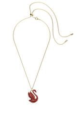 Swarovski Oslnivý pozlacený náhrdelník s Labutí Iconic Swan 5649773