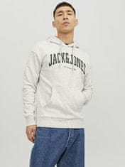 Jack&Jones Pánská mikina JJEJOSH Relaxed Fit 12236513 White Melange (Velikost L)