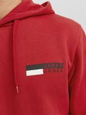 Jack&Jones Pánská mikina JJECORP Standard Fit 12233599 True Red (Velikost L)