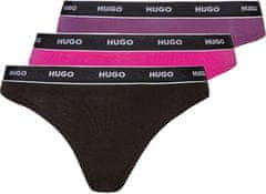 Hugo Boss 3 PACK - dámská tanga HUGO 50480150-985 (Velikost XL)