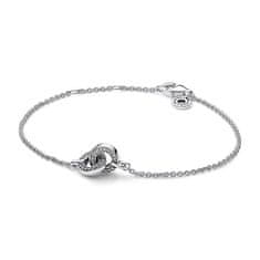 Pandora Nádherný stříbrný náramek Signature 592742C01 (Délka 18 cm)