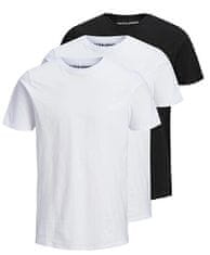 Jack&Jones 3 PACK - pánské triko JJEORGANIC Slim Fit 12191759 Black 1Black 1White 1White (Velikost S)