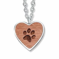 Originální ocelový náhrdelník s tlapkou Wooden Paw 30418.W2.E.36