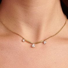 Brosway Krásný pozlacený náhrdelník se zirkony Affinity BFF179