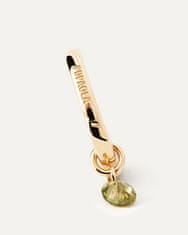 PDPAOLA Pozlacené kruhové náušnice s přívěsky Green Lily Gold AR01-B91-U