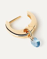 PDPAOLA Pozlacené kruhové náušnice s přívěsky Blue Lily Gold AR01-B94-U