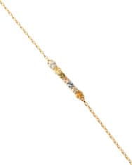 PDPAOLA Půvabný pozlacený náramek se zirkony RAINBOW Gold PU01-788-U