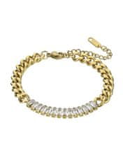 Marc Malone Pozlacený náramek se zirkony Fiona White Bracelet MCB23068G