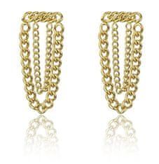 Marc Malone Krásné pozlacené náušnice Celine Gold Earrings MCE23134G