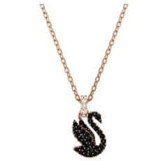 Swarovski Půvabný bronzový náhrdelník s krystaly Iconic Swan 5678046