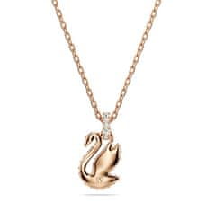 Swarovski Půvabný bronzový náhrdelník s krystaly Iconic Swan 5678046