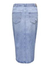 Only Carmakoma Dámská sukně CARAYOE 15315856 Light Medium Blue Denim (Velikost XL)