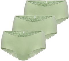 ONLY 3 PACK - dámské kalhotky ONLCHLOE 15257469 Subtle Green (Velikost XS)