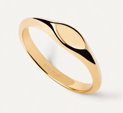 PDPAOLA Minimalistický pozlacený prsten Duke Vanilla AN01-A54 (Obvod 52 mm)