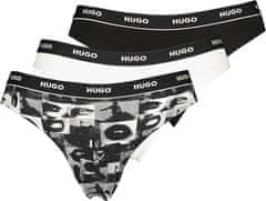 Hugo Boss 3 PACK - dámská tanga HUGO 50495870-120 (Velikost L)