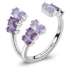 Brosway Okouzlující otevřený prsten Fancy Magic Purple FMP17 (Obvod S (49 - 52 mm))