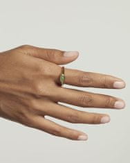 PDPAOLA Pozlacený prsten Green Aventurine Nomad Vanilla AN01-A47 (Obvod 52 mm)