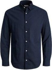 Jack&Jones Pánská košile JJELINEN Slim Fit 12248579 Navy Blazer (Velikost XL)