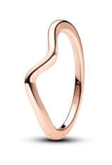 Pandora Vlnitý bronzový prsten Timeless Rose 183095C00 (Obvod 54 mm)