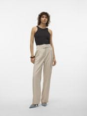 Vero Moda Dámské kalhoty VMNANCY Straight Fit 10304626 Silver Lining (Velikost 36/34)