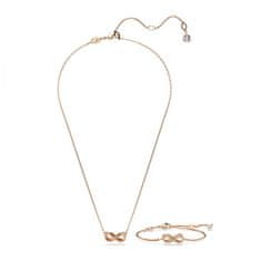 Swarovski Luxusní sada bronzových šperků s křišťály Hyperbola 5682483 (náramek, náhrdelník)